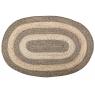 Oval jute carpet