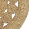 Round natural jute carpet