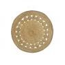 Round natural jute carpet