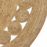 Round natural jute carpet