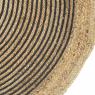 Tapis rond en jute et coton noir