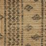 Rectangular natural and stained jute carpet