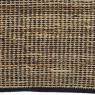 Rectangular jute and black cotton carpet