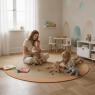 Carpet in paper and rush 