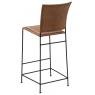 Leather and metal bar stool