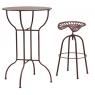 Antic red metal tractor swivel stool