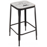 Wooden and metal stools