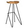 Recycled teak and metal stool