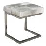 Design cow skin and stainless steel stool 
