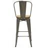 Industrial brushed steel bar stool 