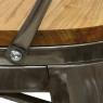 Industrial brushed steel bar stool 