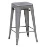 Brushed steel bar stool