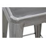 Brushed steel bar stool