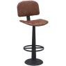 Leather and metal stool