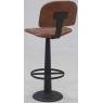 Leather and metal stool