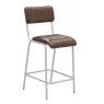 Leather and metal bar stool