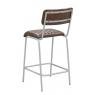 Leather and metal bar stool