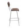 Leather and metal bar stool