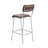 Leather and metal bar stool