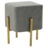 Tabouret en velours gris