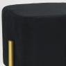 Stool in black velvet