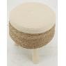 Tabouret en jonc et coton