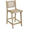 Bar stool with teak wood frame