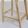 Bar stool with teak wood frame