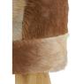 Tabouret en peau de chèvre et teck