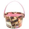 Cardboard basket with movable handle