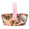 Cardboard basket with movable handle