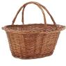 Oval buff willow basket