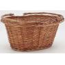 Oval buff willow basket