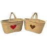 Panier oval en jonc