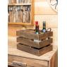 Caisse 6 compartiments en bois vieilli