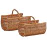 Buff willow log baskets