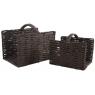 Grey water hyacinth log baskets with handle