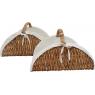 Water hyacinth log baskets with handle