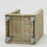 Pulut rattan log holder on wheels