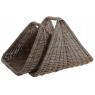 Grey pulut rattan log baskets with handle
