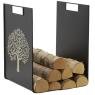 Grey metal logs holder