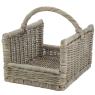 Log basket kuby grey