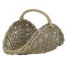 Log basket in grey kubu