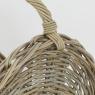 Log basket in grey kubu
