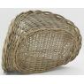 Log basket in grey kubu