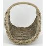 Log basket in grey kubu