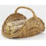 Log basket in lacak rattan 