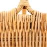 Log basket in rattan
