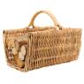 Log basket in rattan
