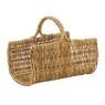 Log basket in rattan